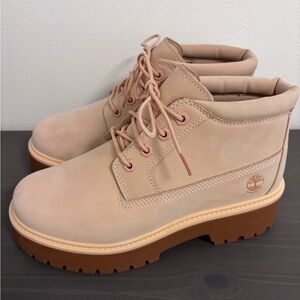 Timberland pink platform boots